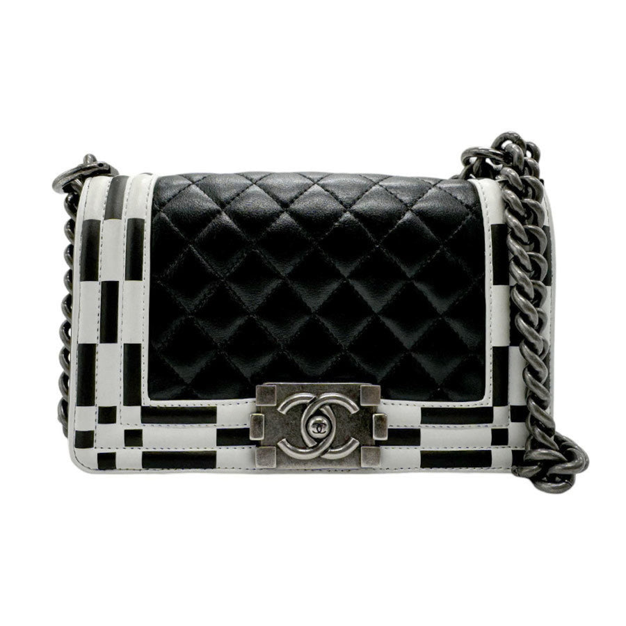 Chanel Black Leather Boy