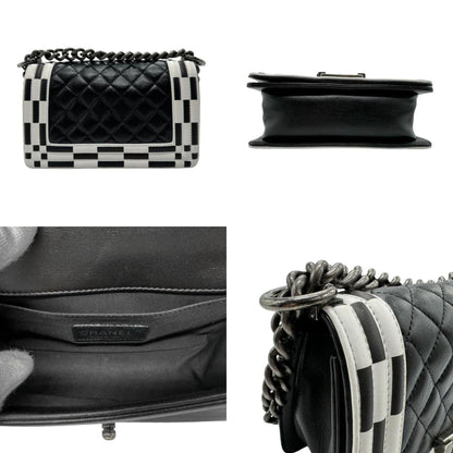 Chanel Black Leather Boy