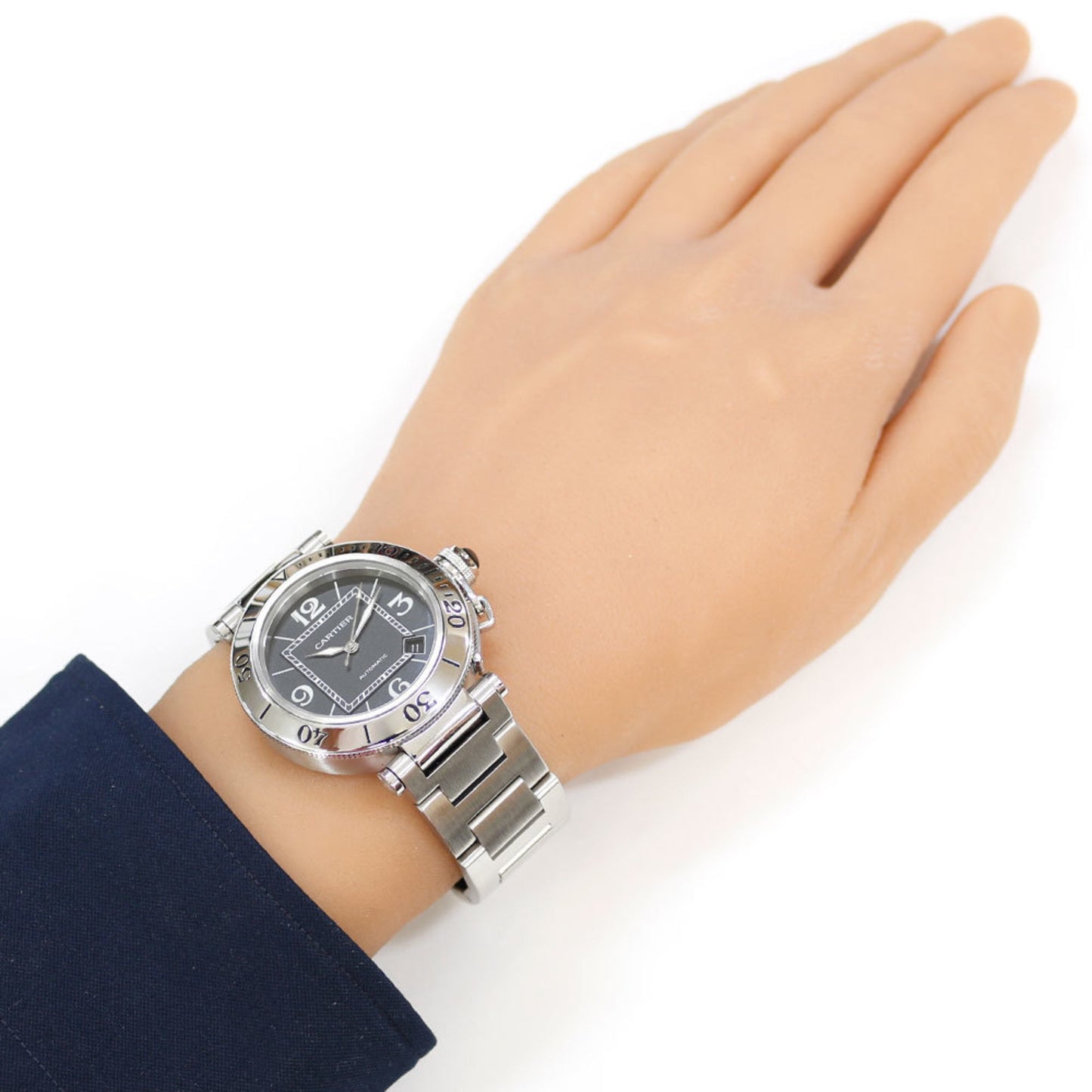 Cartier Black Steel Pasha Seatimer