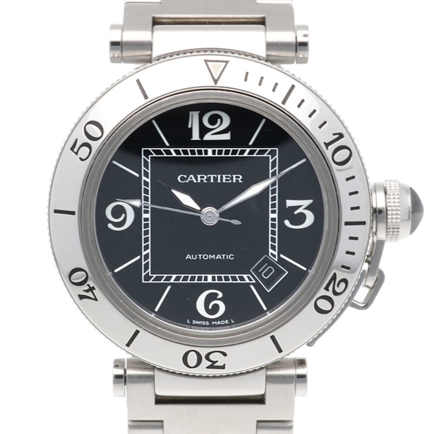 Cartier Black Steel Pasha Seatimer