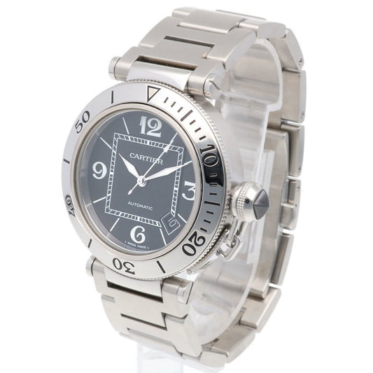 Cartier Black Steel Pasha Seatimer
