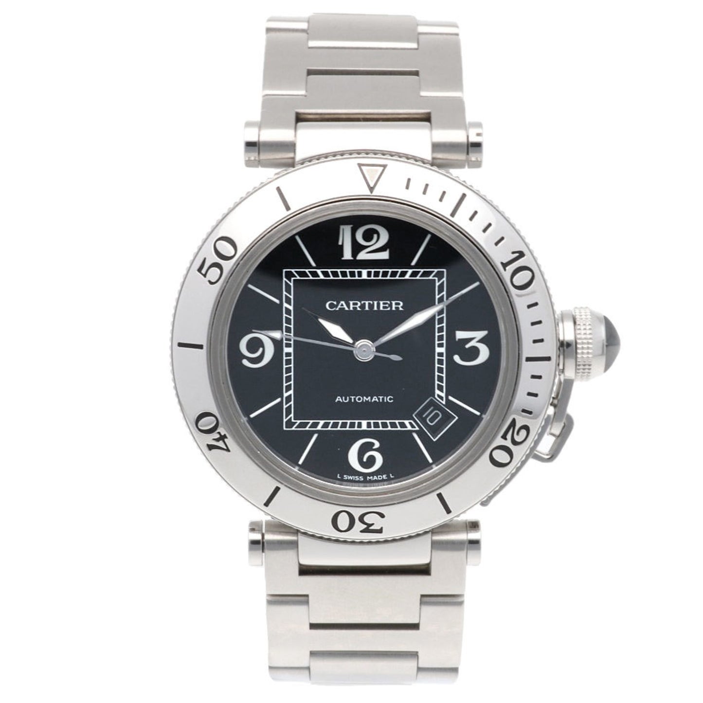 Cartier Black Steel Pasha Seatimer