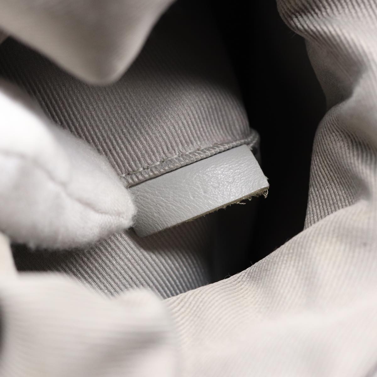 Louis Vuitton White Leather Chalk Nano