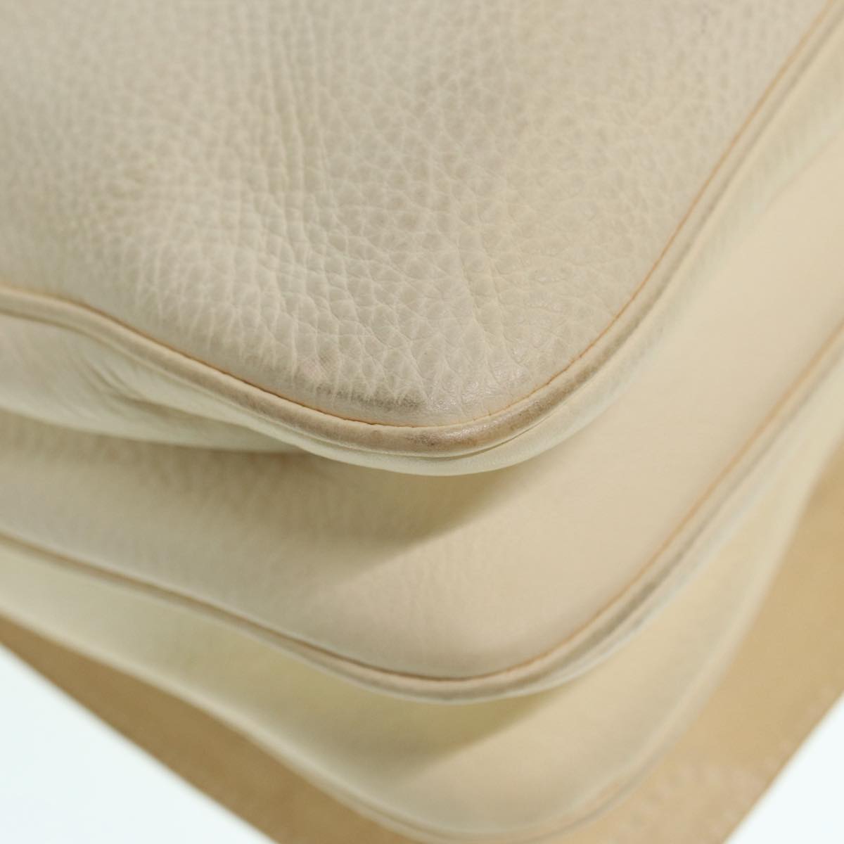 Salvatore Ferragamo White Leather Gancini