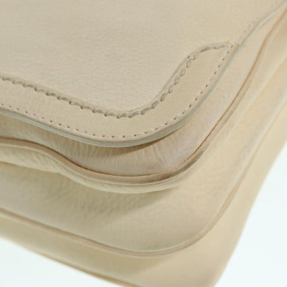 Salvatore Ferragamo White Leather Gancini