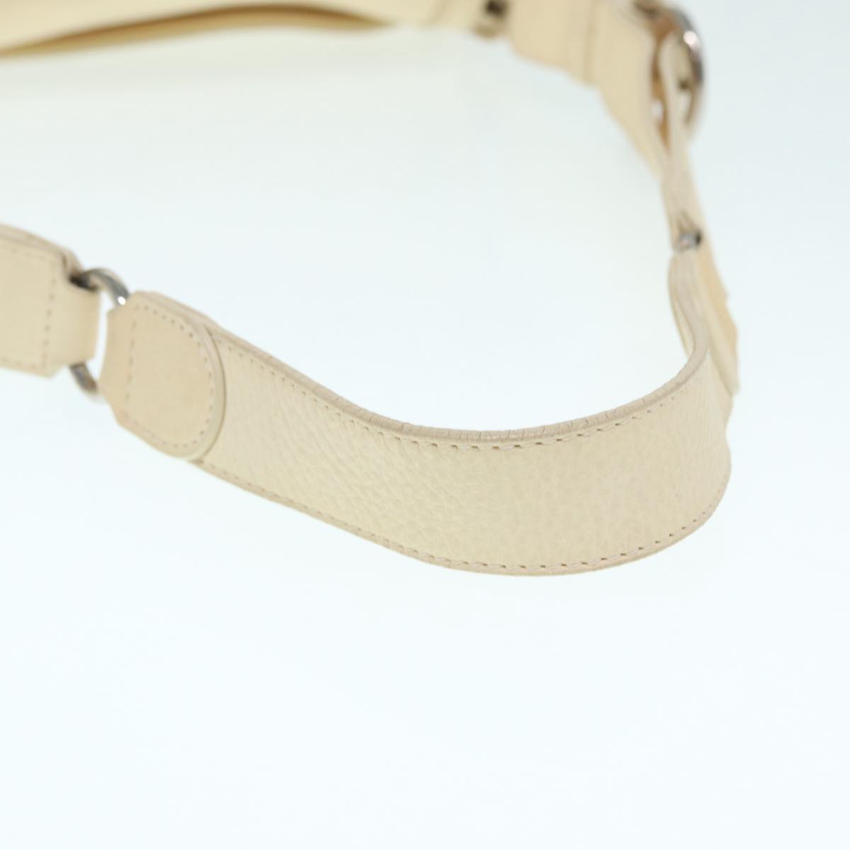 Salvatore Ferragamo White Leather Gancini