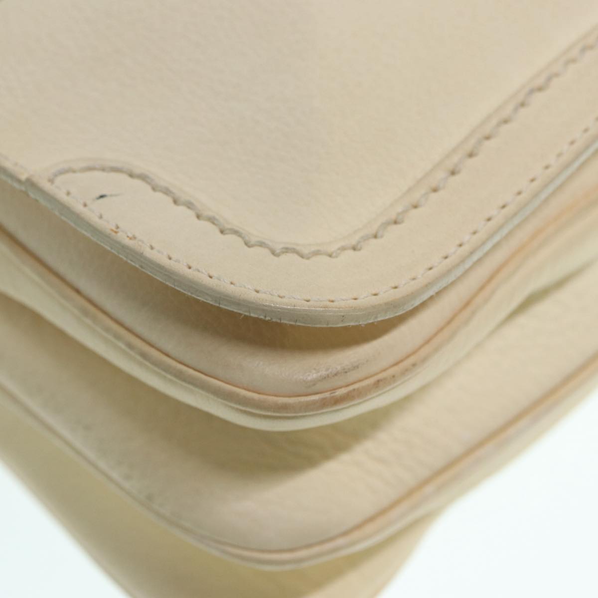 Salvatore Ferragamo White Leather Gancini