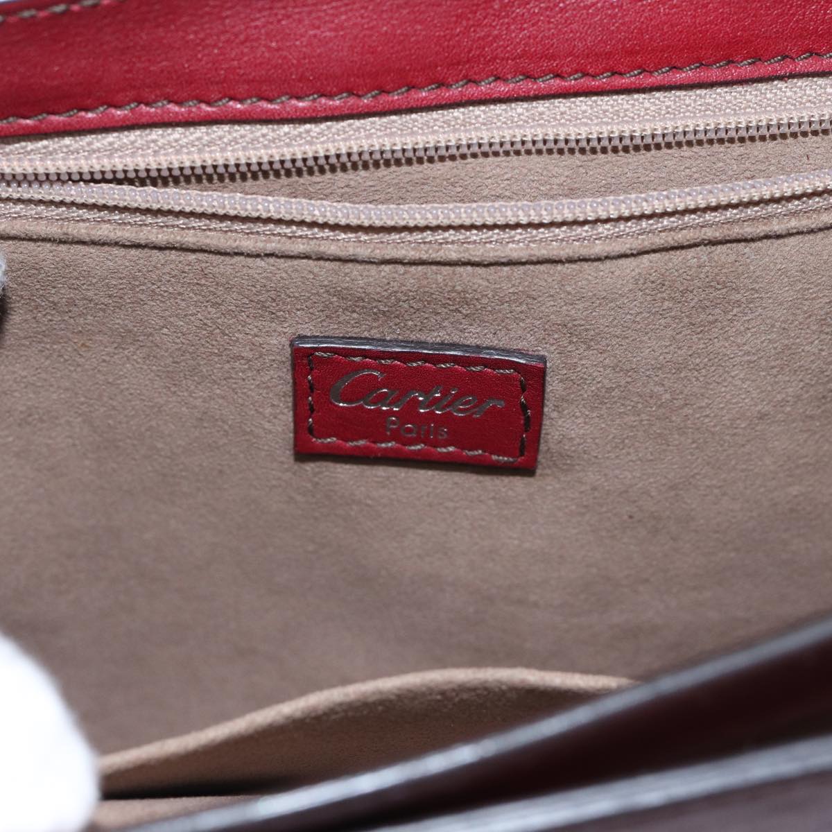 Cartier Red Leather Shoulder