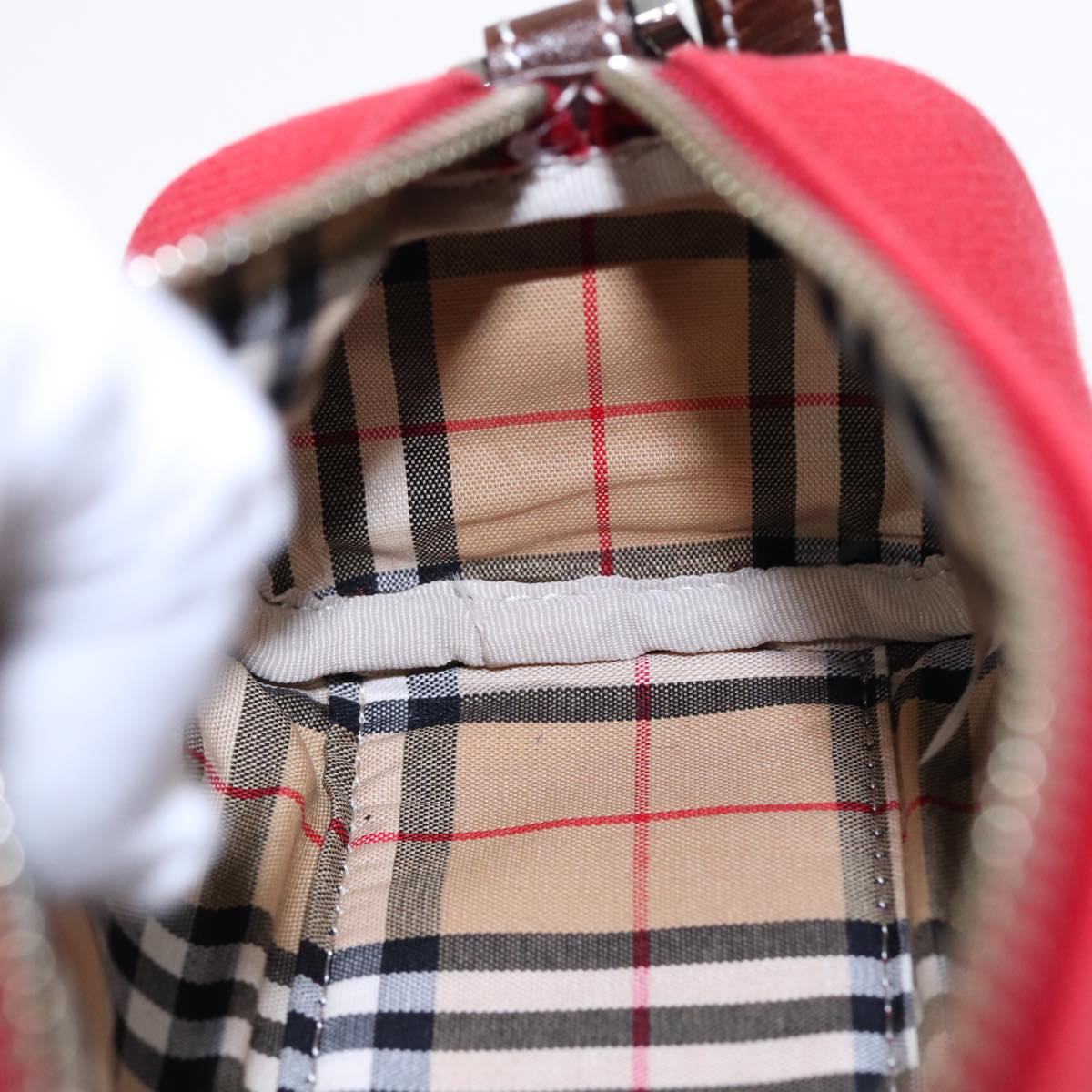 Burberry Red Canvas Blue Label
