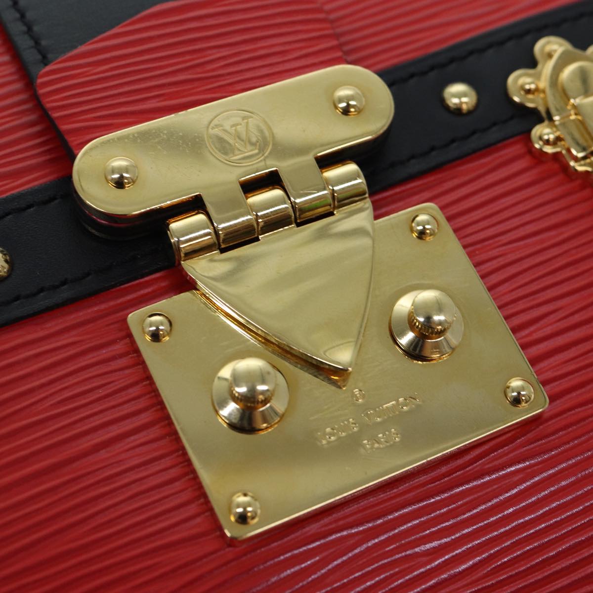 Louis Vuitton Red Leather Trunk