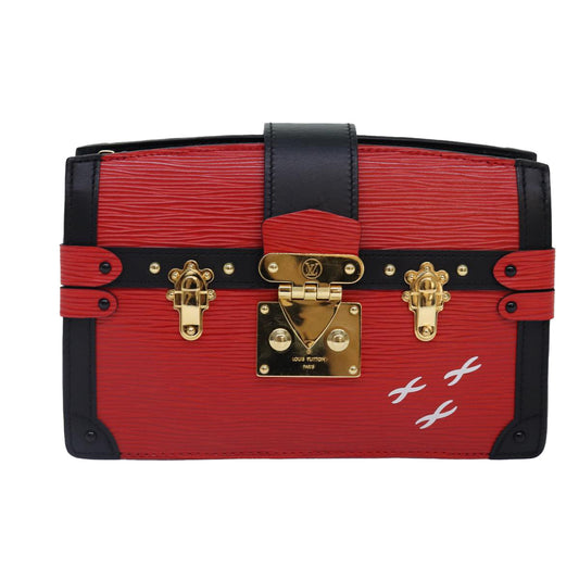 Louis Vuitton Red Leather Trunk