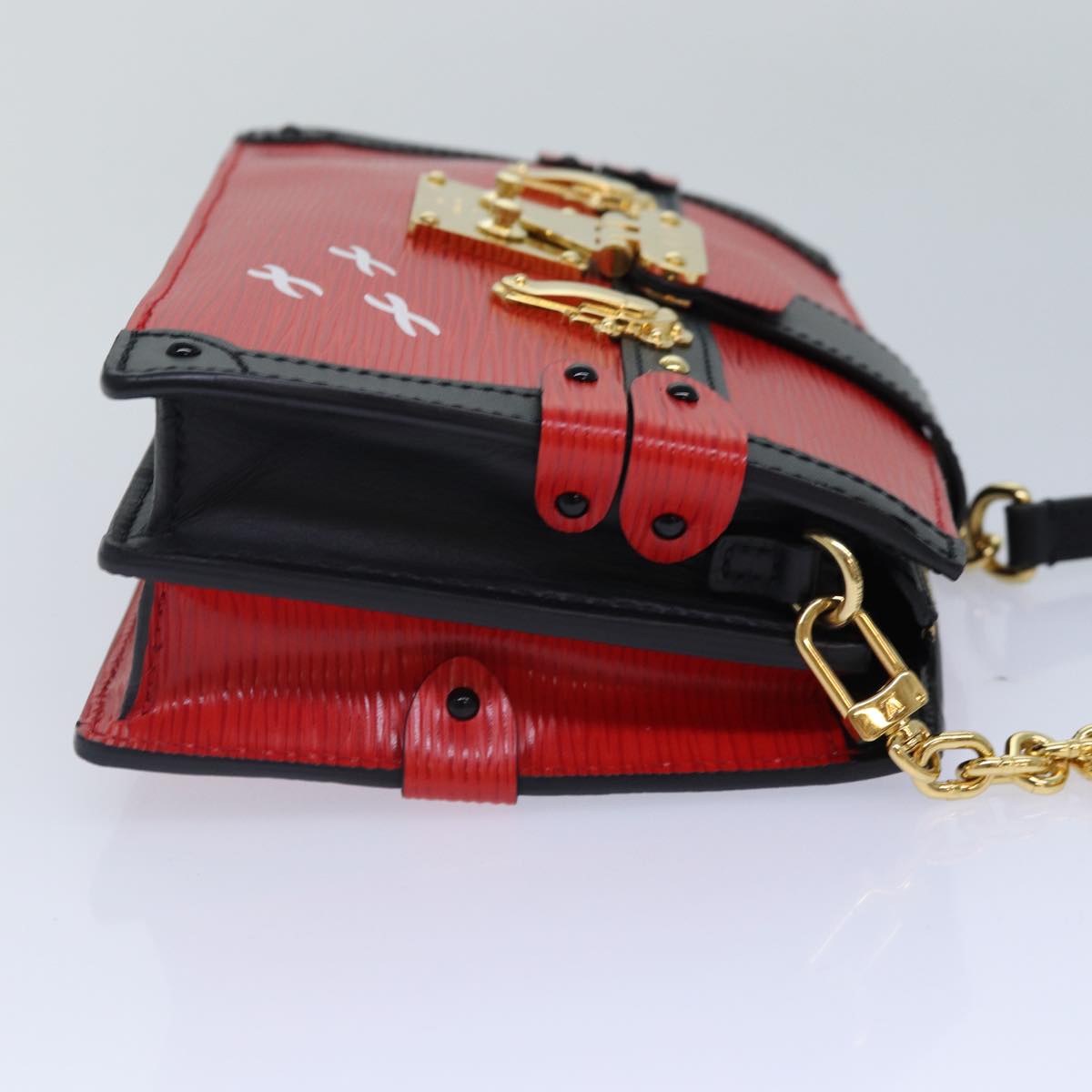 Louis Vuitton Red Leather Trunk