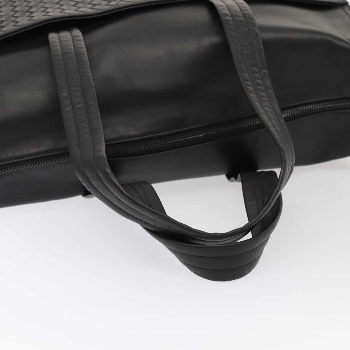 Bottega Veneta Black Leather Intrecciato
