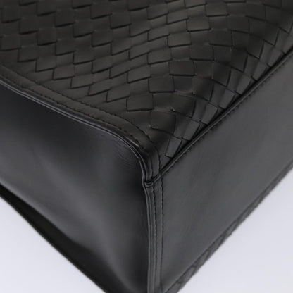 Bottega Veneta Black Leather Intrecciato