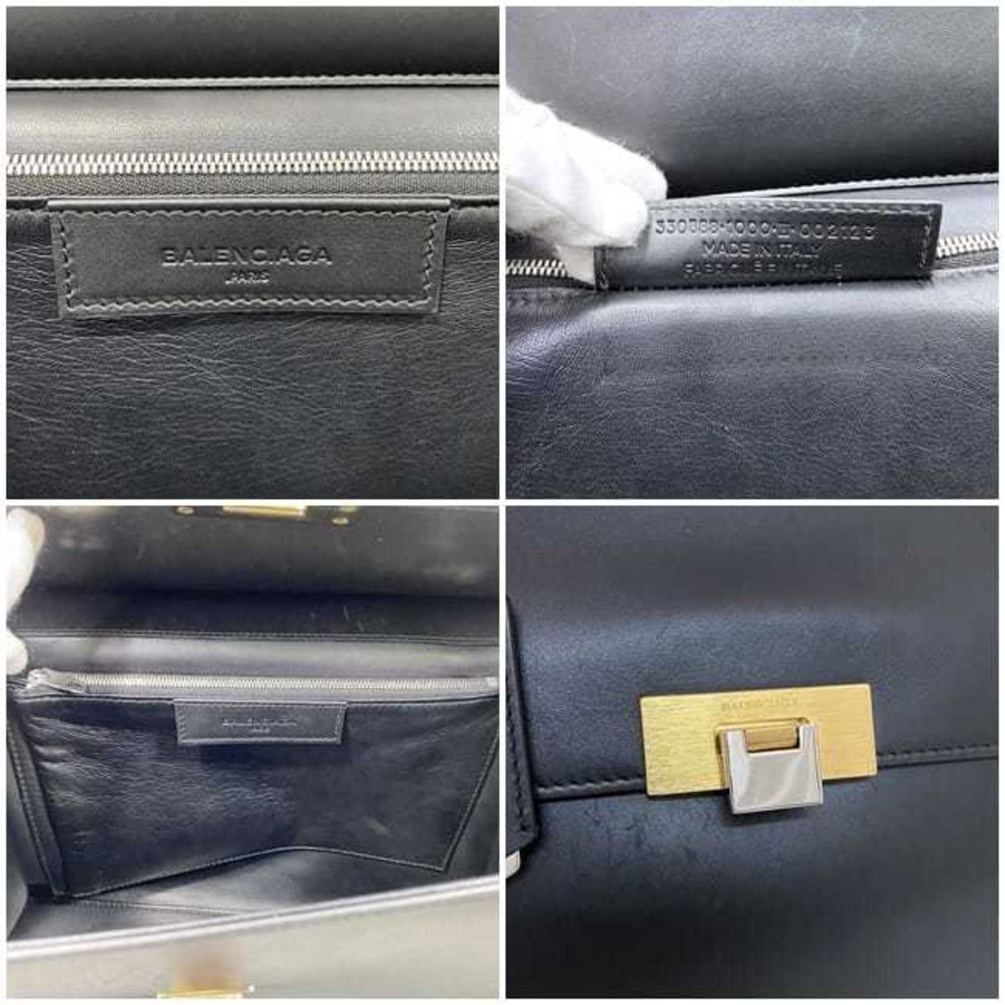 Balenciaga Black Leather Le Dix