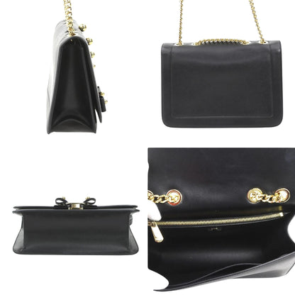 Salvatore Ferragamo Black Leather Vara
