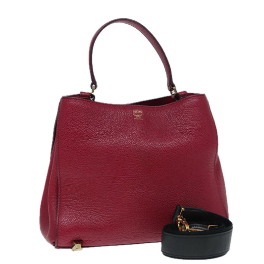 Mcm Red Leather Handbag