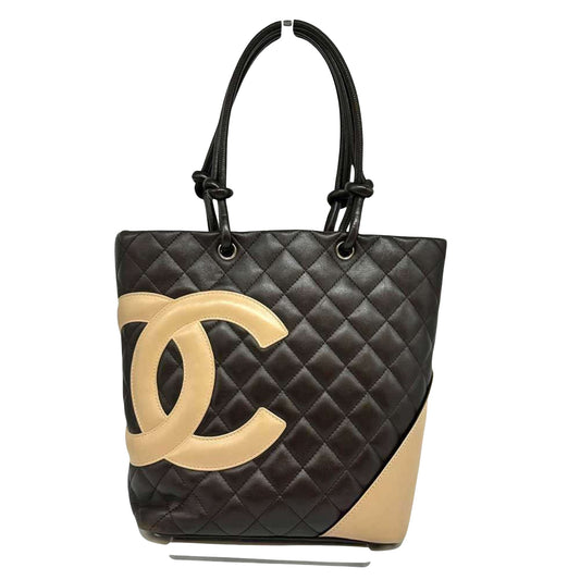 Chanel Brown Leather Cambon Line