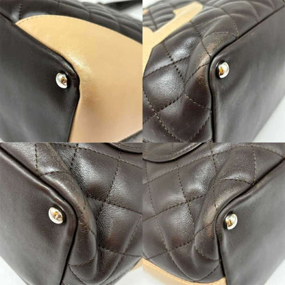 Chanel Brown Leather Cambon Line