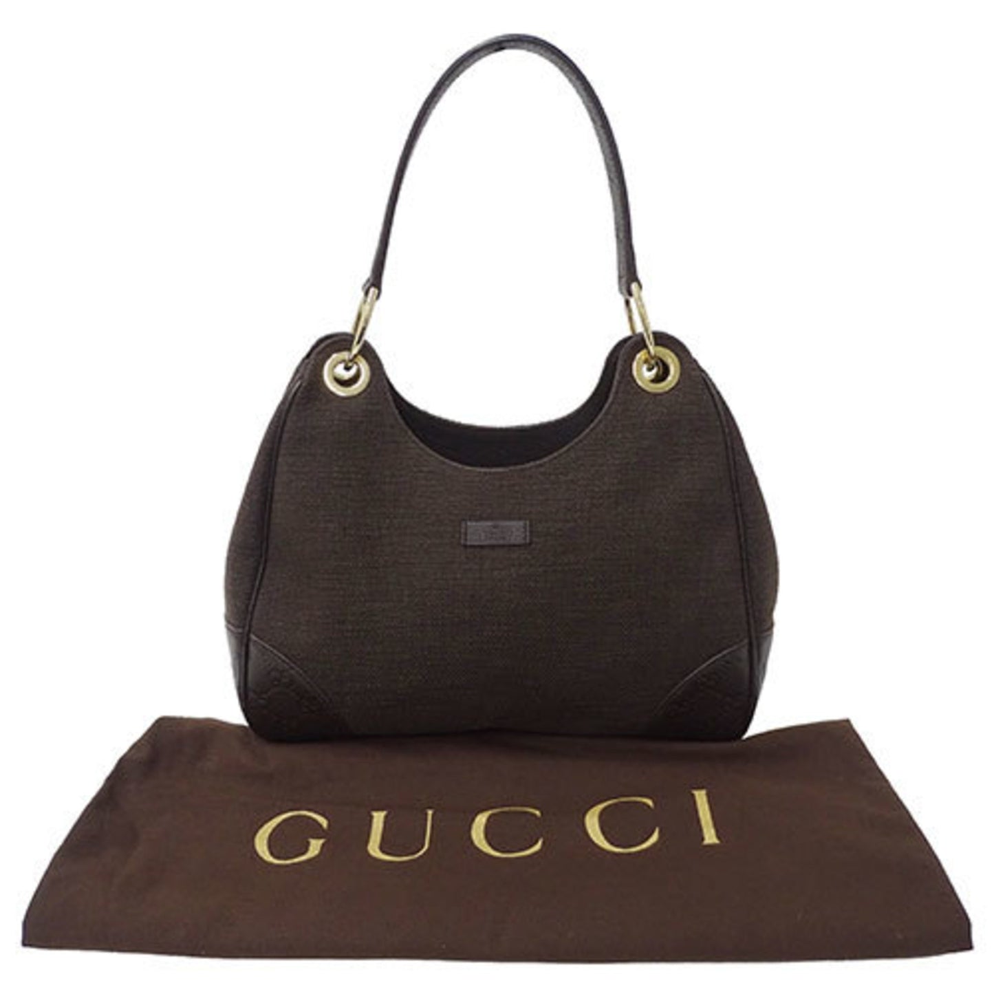 Gucci Brown Canvas Shima Line