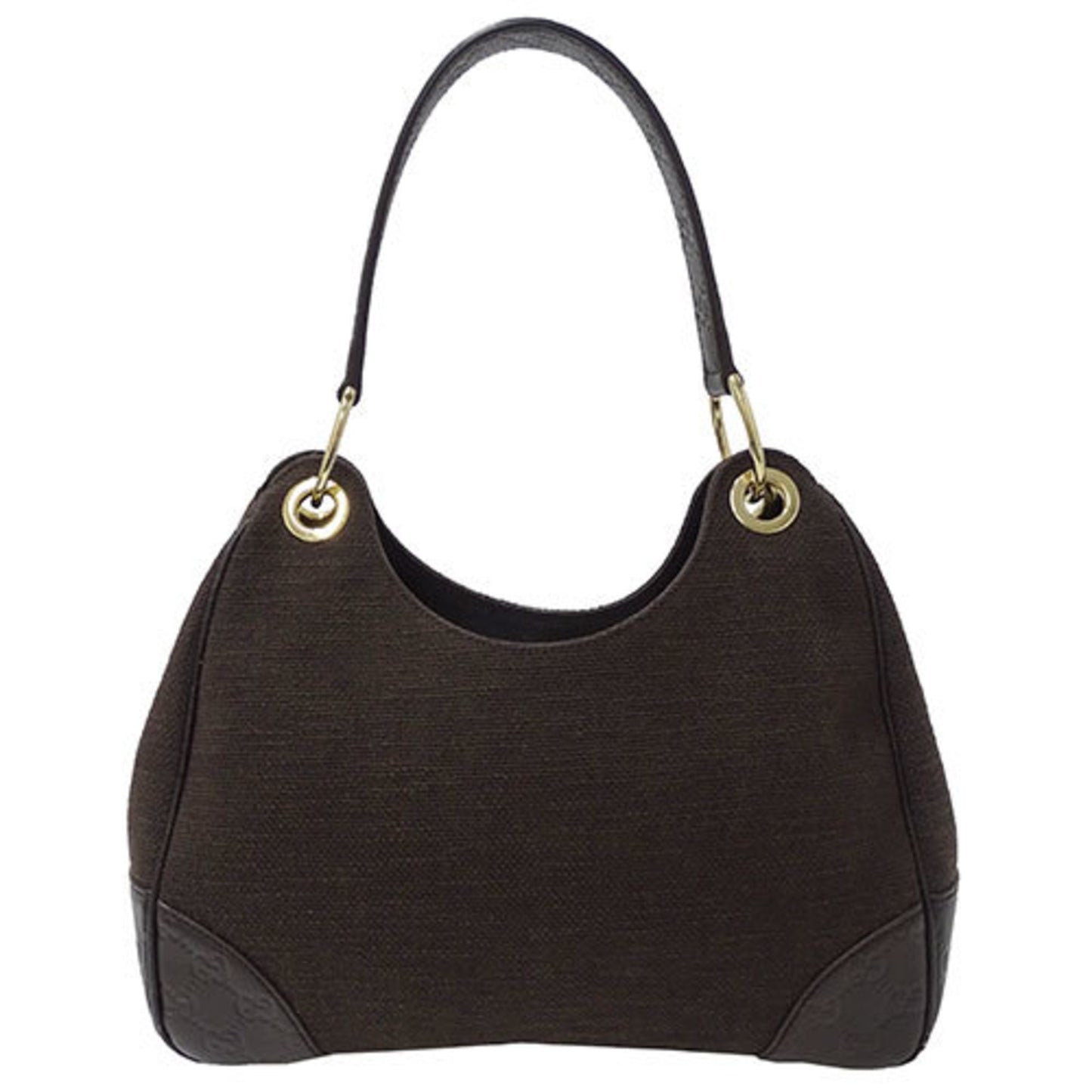 Gucci Brown Canvas Shima Line