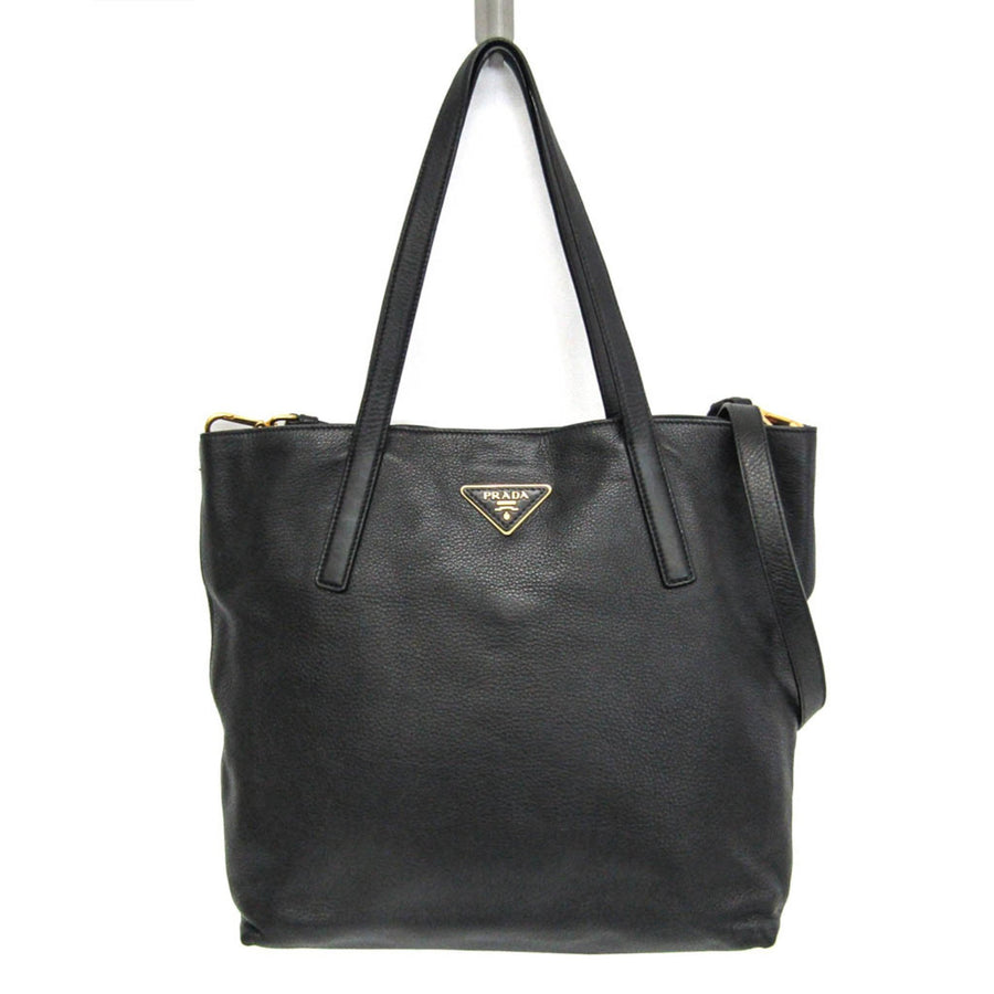Prada Black Leather Vitello