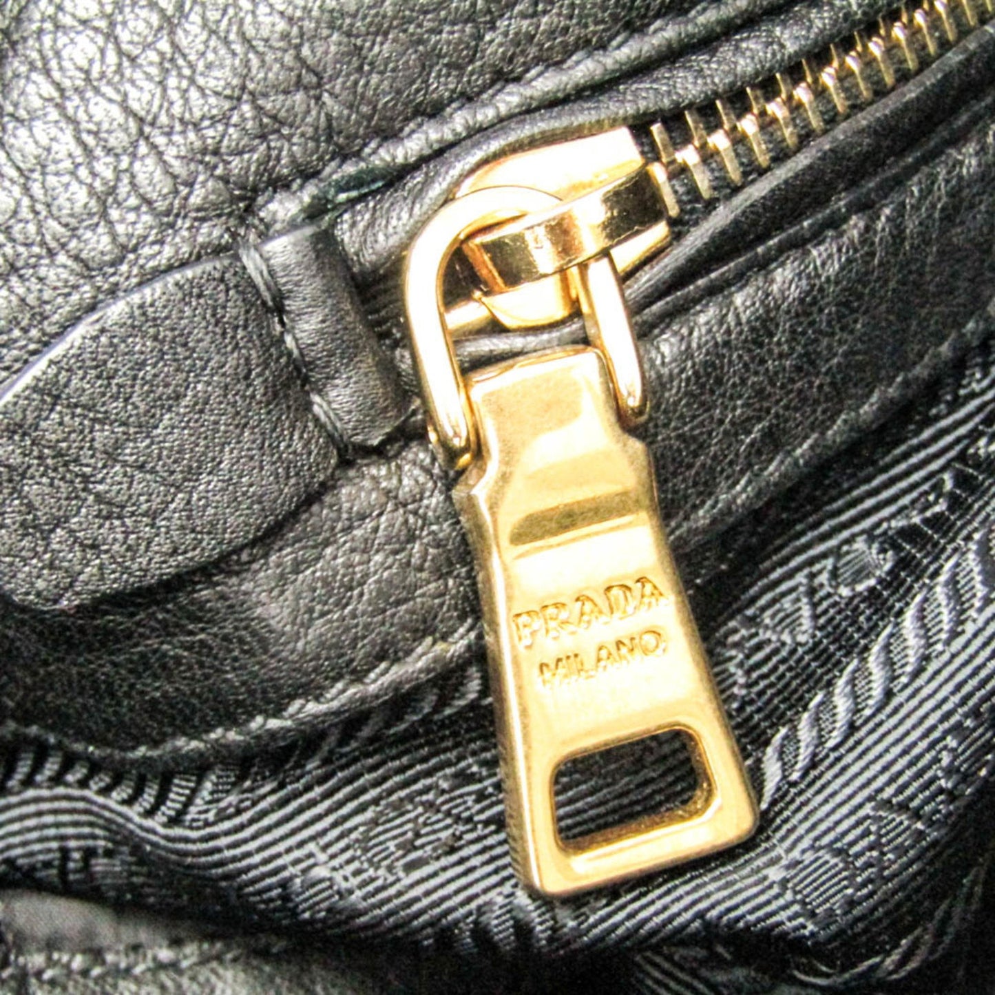 Prada Black Leather Vitello