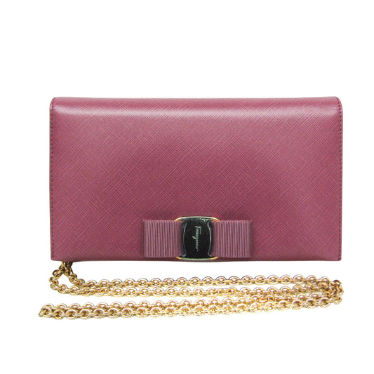 Salvatore Ferragamo Pink Leather Vara