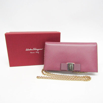 Salvatore Ferragamo Pink Leather Vara