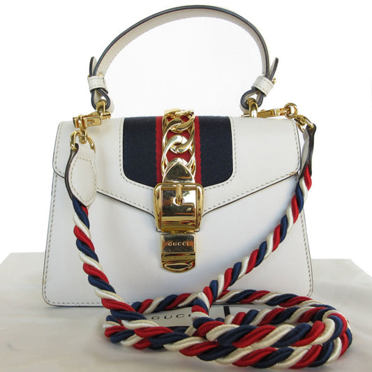 Gucci White Leather Sylvie
