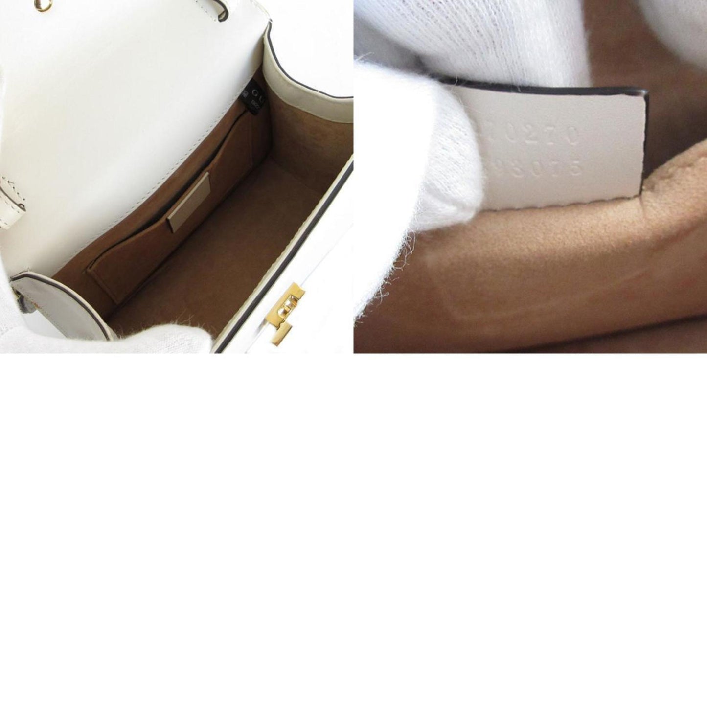 Gucci White Leather Sylvie