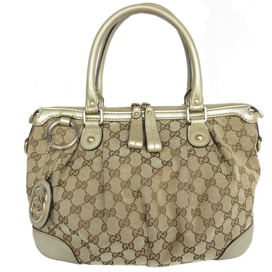 Gucci Brown Canvas Gg Canvas