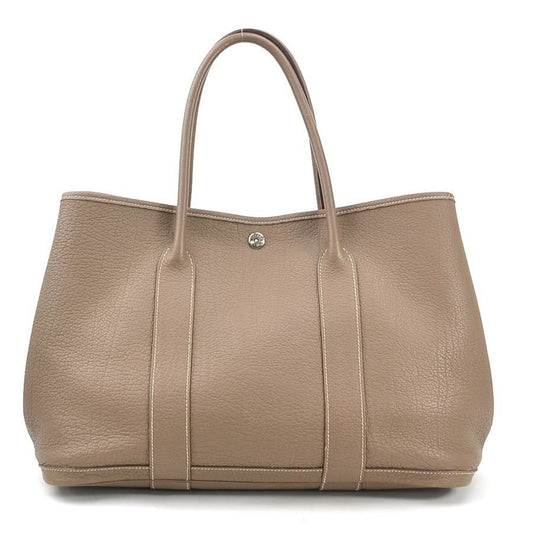 Hermès Gray Leather Garden Party