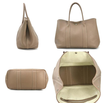Hermès Gray Leather Garden Party