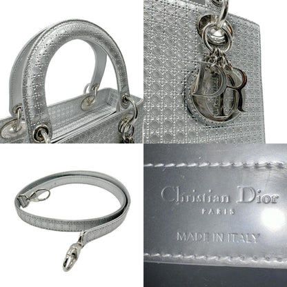 Dior Silver Leather Lady Dior