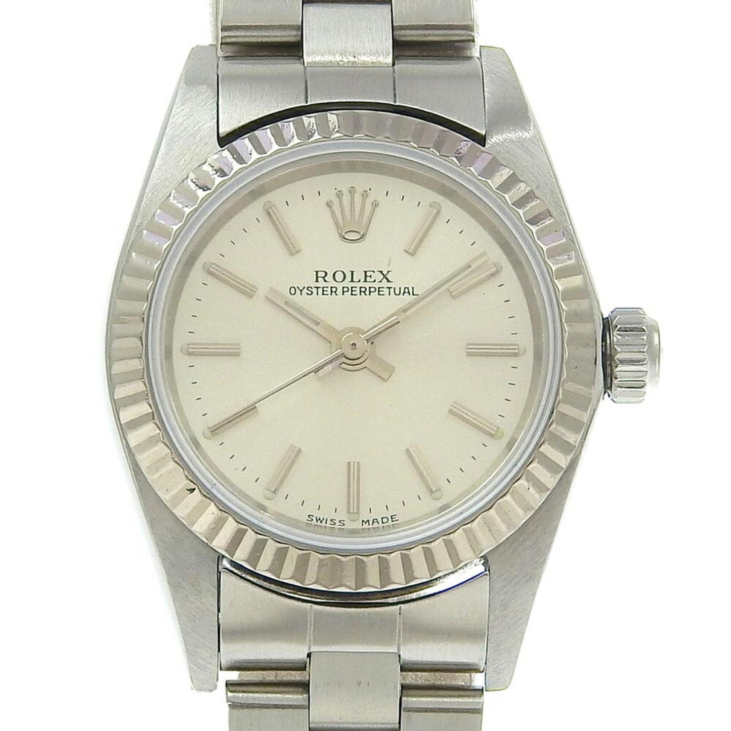 Rolex Silver Steel Lady Oyster Perpetual 26mm