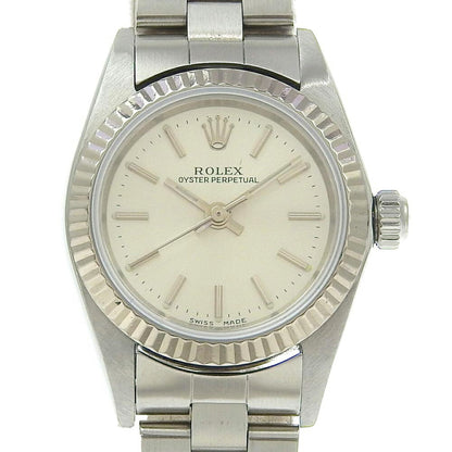 Rolex Silver Steel Lady Oyster Perpetual 26mm