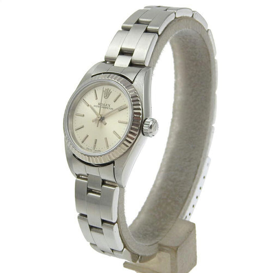 Rolex Silver Steel Lady Oyster Perpetual 26mm