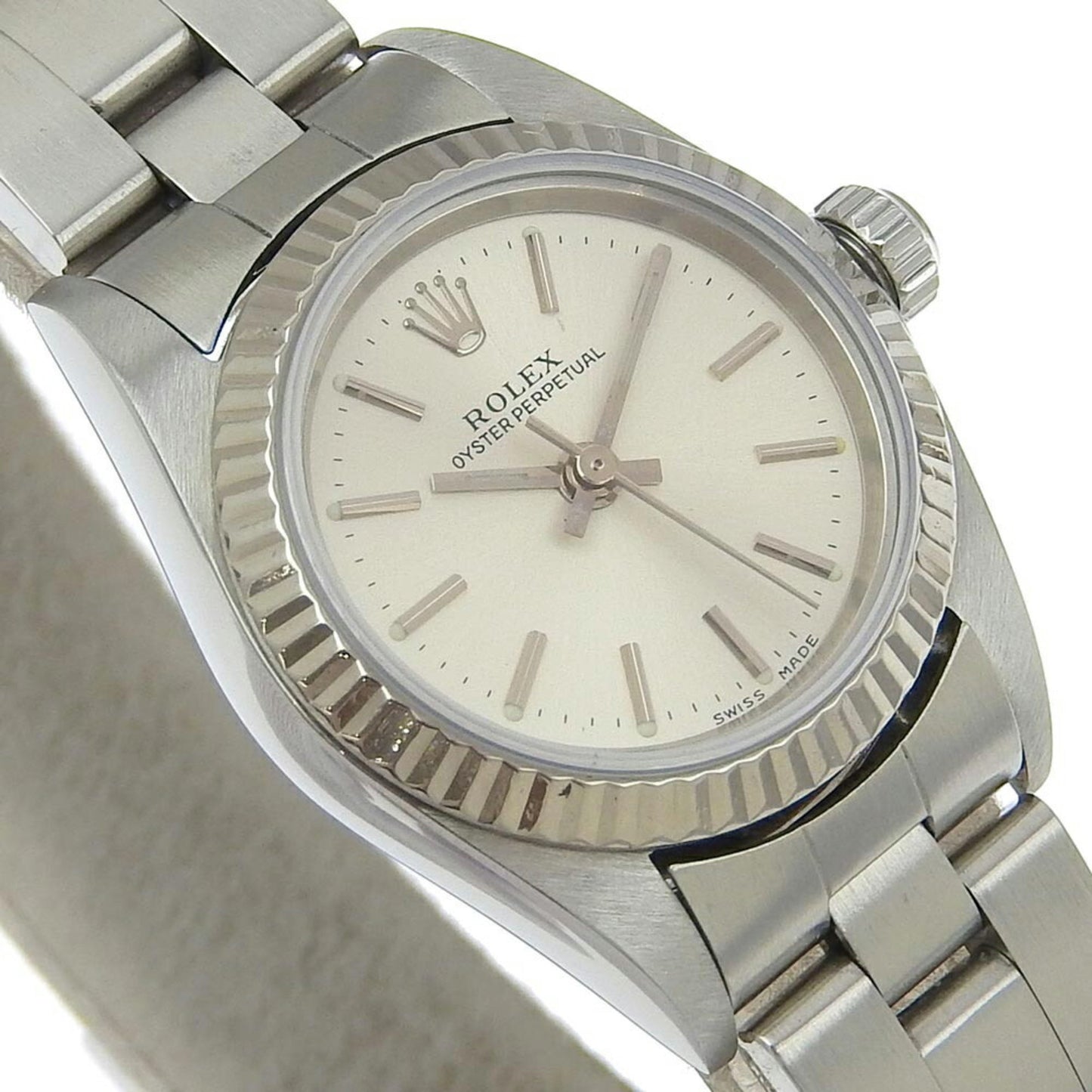 Rolex Silver Steel Lady Oyster Perpetual 26mm