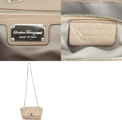 Salvatore Ferragamo Pink Leather Vara