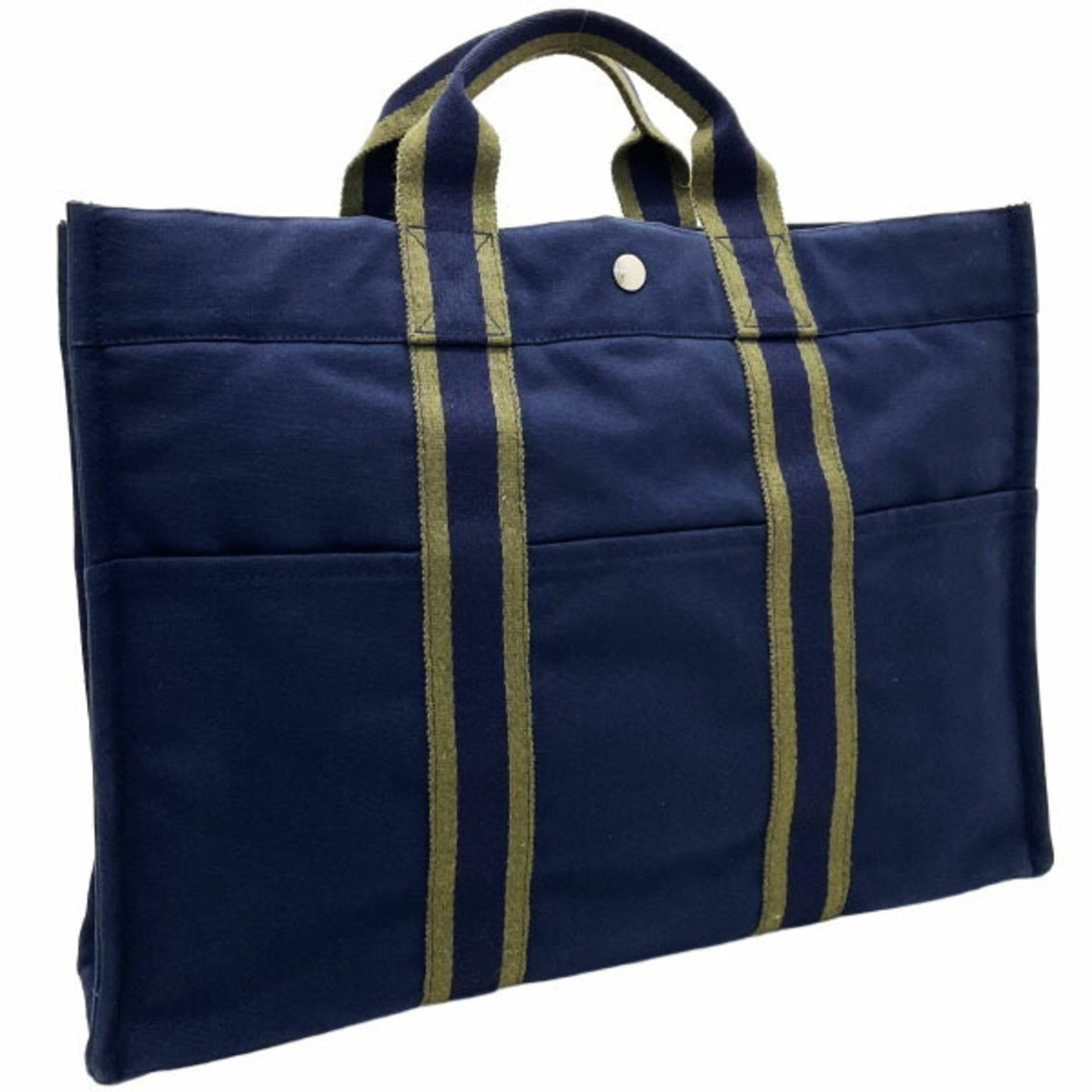 Hermès Blue Canvas Fourre Tout