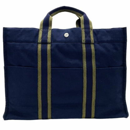 Hermès Blue Canvas Fourre Tout