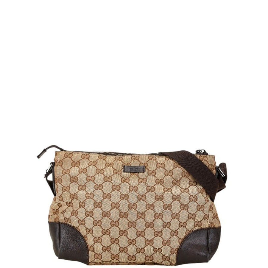 Gucci Brown Canvas Messenger