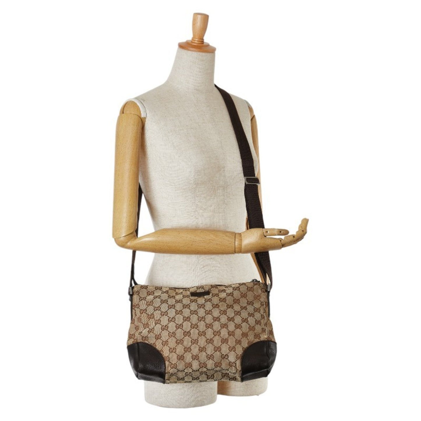 Gucci Brown Canvas Messenger