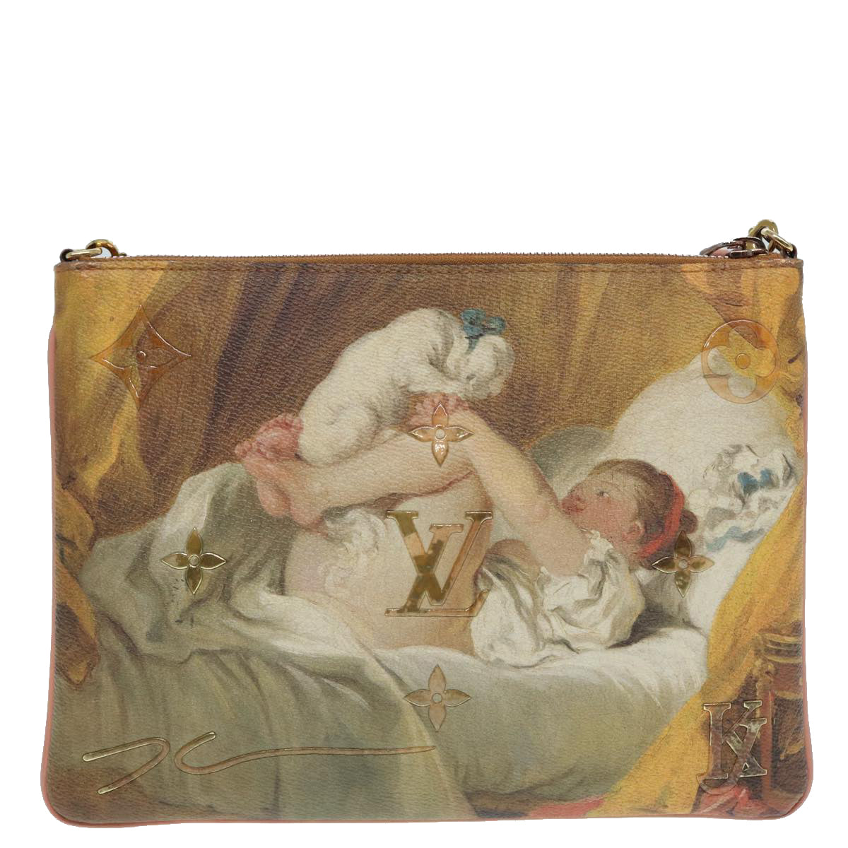 Louis Vuitton Brown Leather Pochette Plat