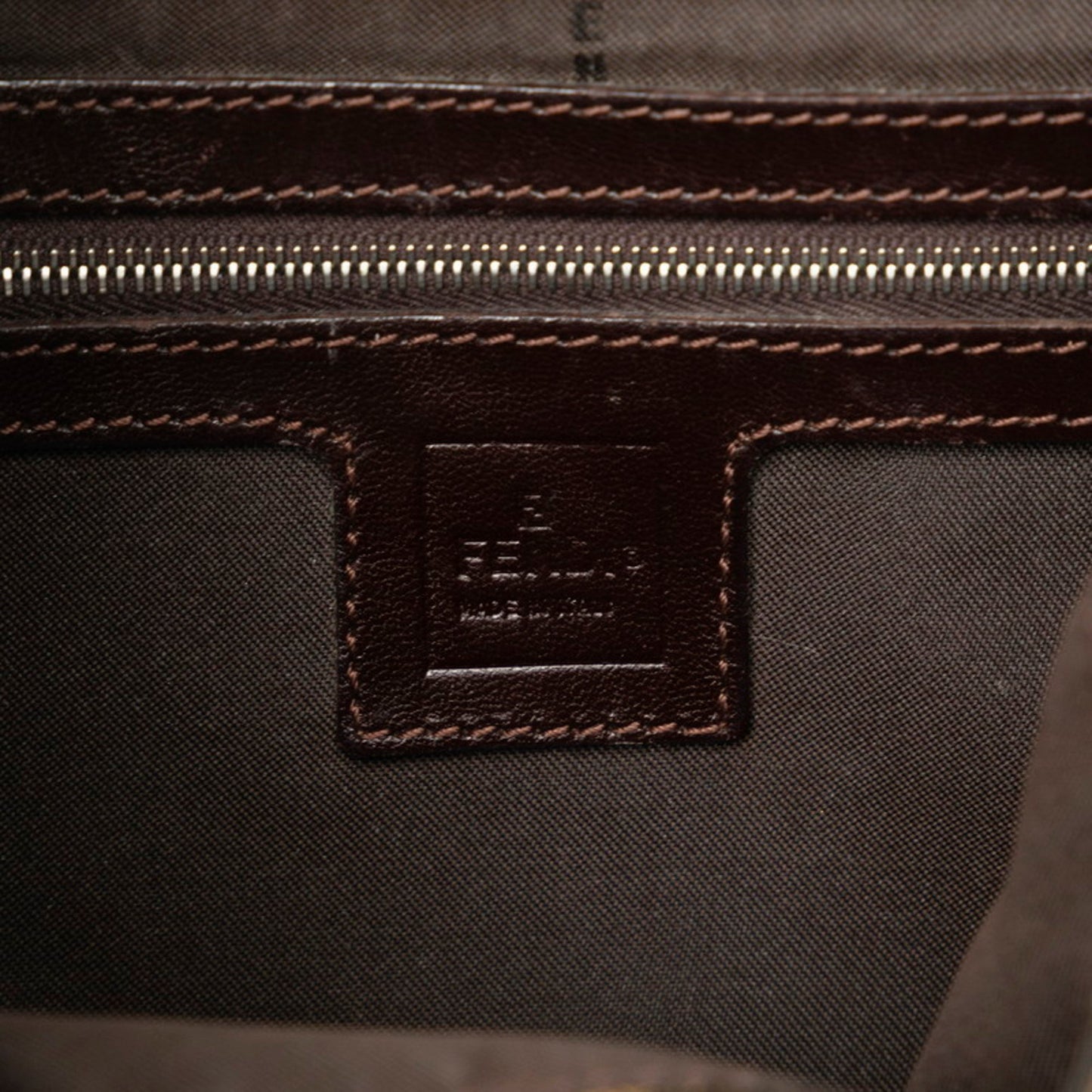Fendi Brown Canvas Zucca