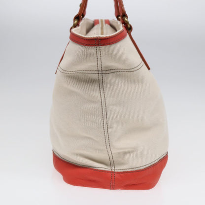 Burberry White Canvas Tote