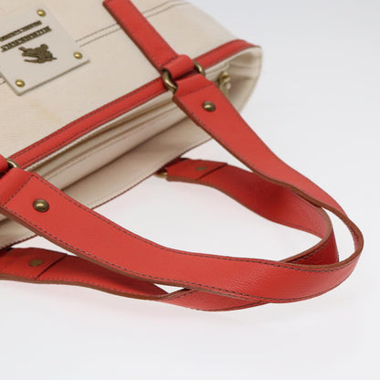 Burberry White Canvas Tote