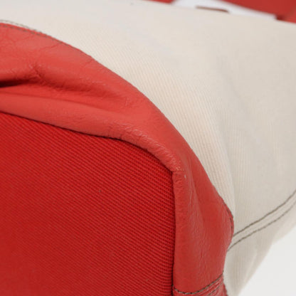 Burberry White Canvas Tote