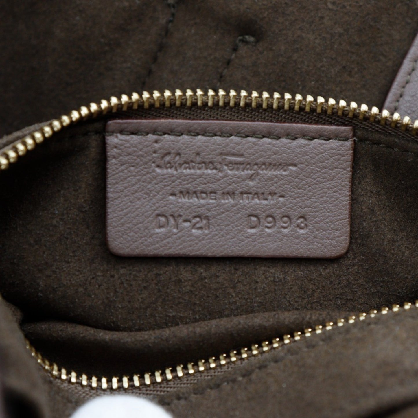 Salvatore Ferragamo Brown Leather Gancini